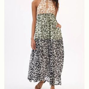 Maeve Keyhole Halter Maxi Dress by Anthropologie